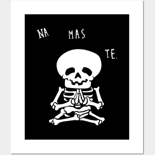 NAMASTE Skeleton Posters and Art